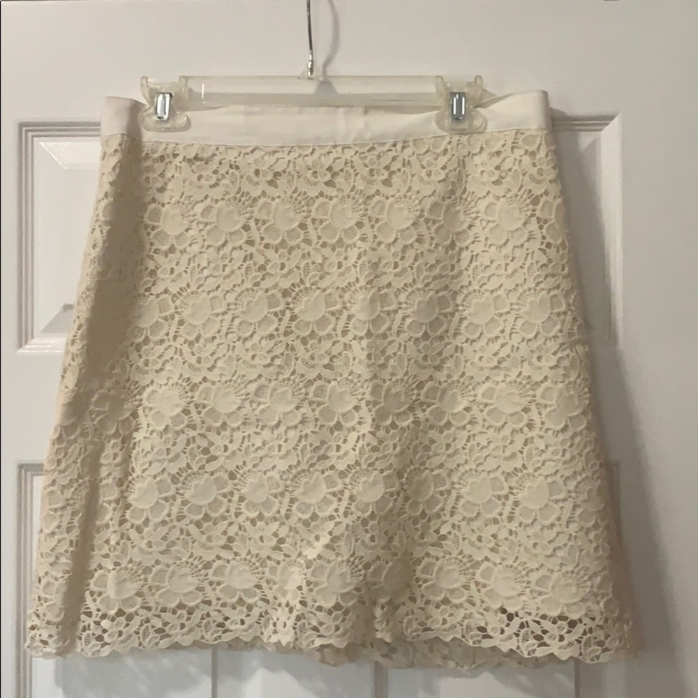 Off White Lace Skirt